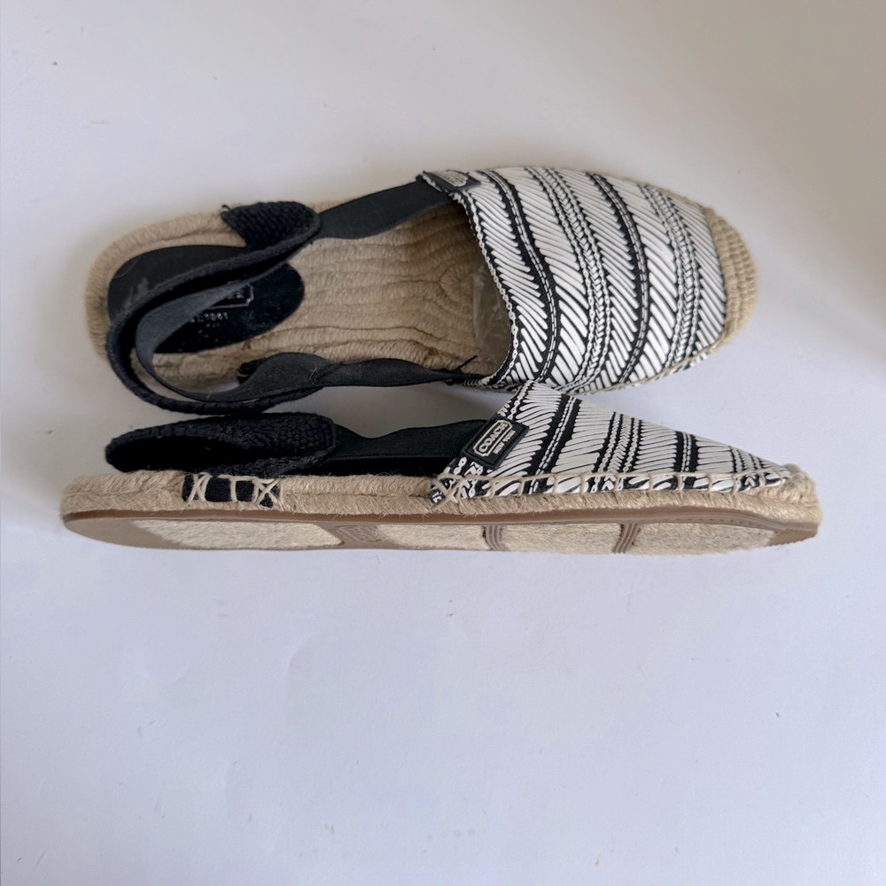 Coach Women's Rayanne Textile Slingback Espadrille Flats. Size 9 - Picture 10 of 14